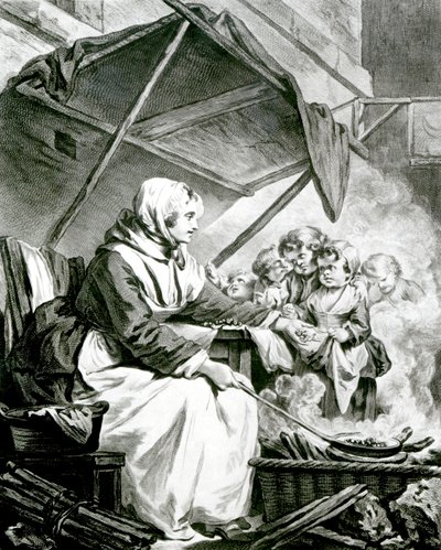 Onderhandelen over kastanjes door Jean Baptiste Greuze